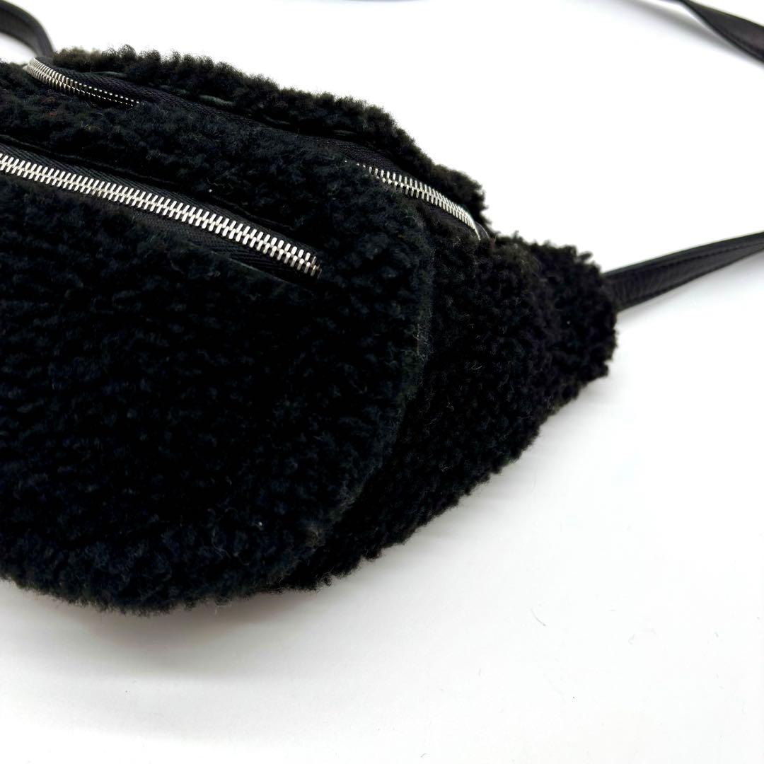 極美品✨ AETA ディアスキン ムートン ウエスト バッグ ブラック