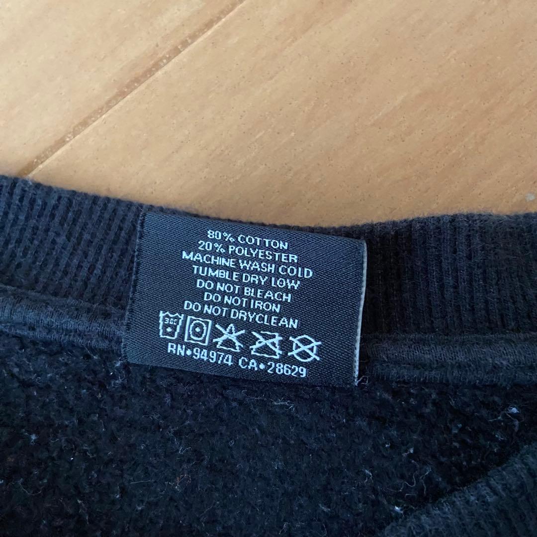 Stussy バックプリントスウェット トレーナー ブラック M