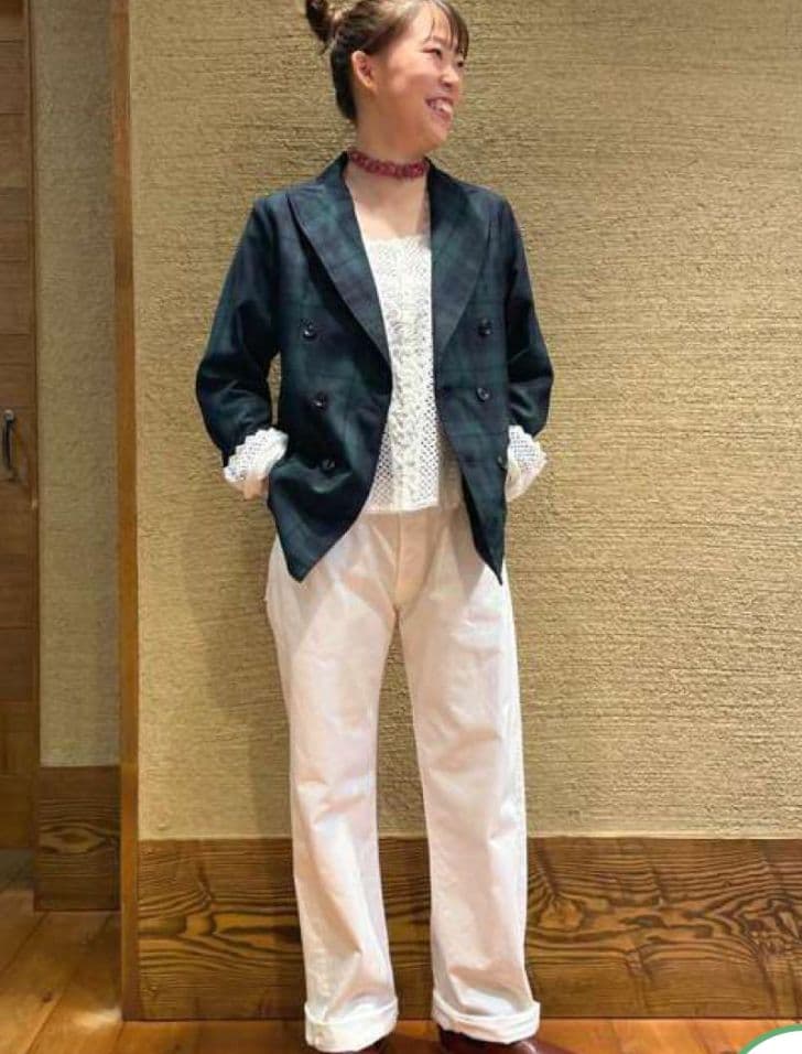 45R 梳毛WOOLのレディースジャケット