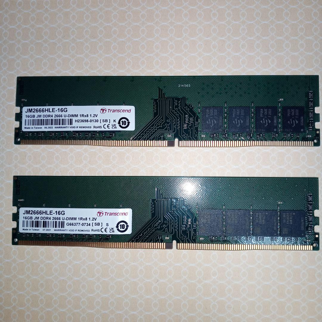 JM 2666 HLE-16G 2枚セット Transcend　⑴