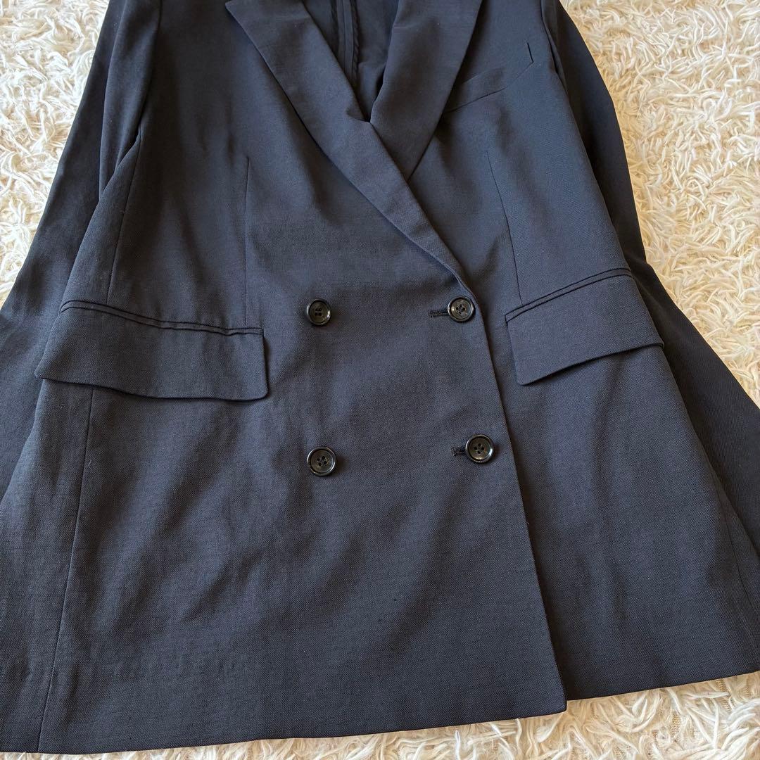 Theory ラルフローレン　まとめ　ジャケット ダブル リネン混 ブラック 0