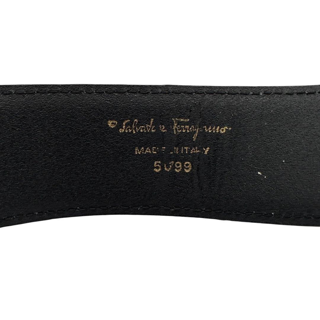 極美品✨サルヴァトーレフェラガモ ガンチーニ ベルト レザー ブラック×ゴールド