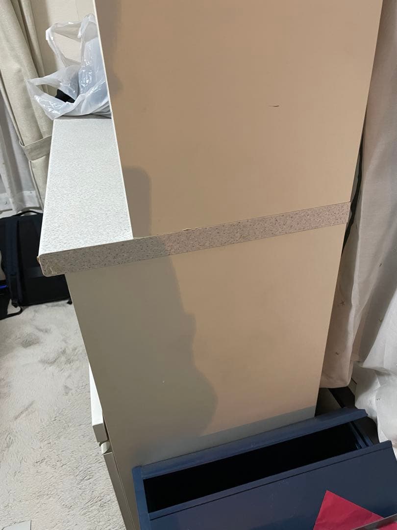 【直接受渡希望】ニトリ　ホワイト 食器棚 引き出し式 ガラス扉付き