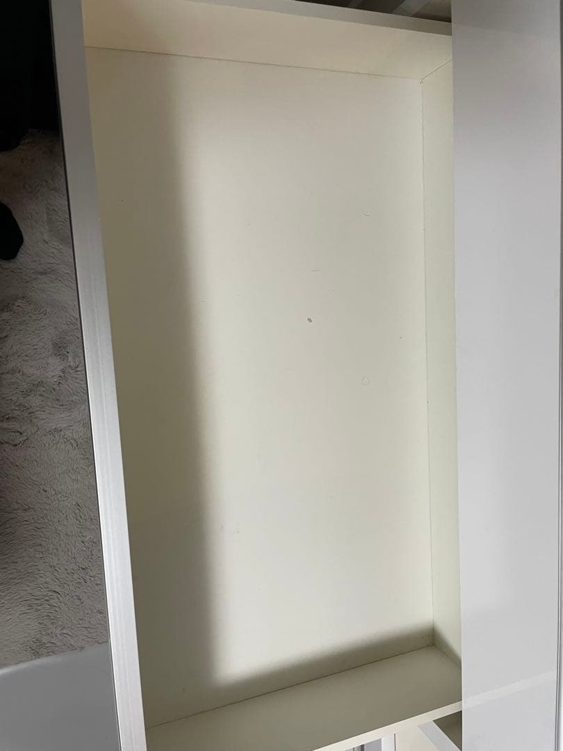 【直接受渡希望】ニトリ　ホワイト 食器棚 引き出し式 ガラス扉付き