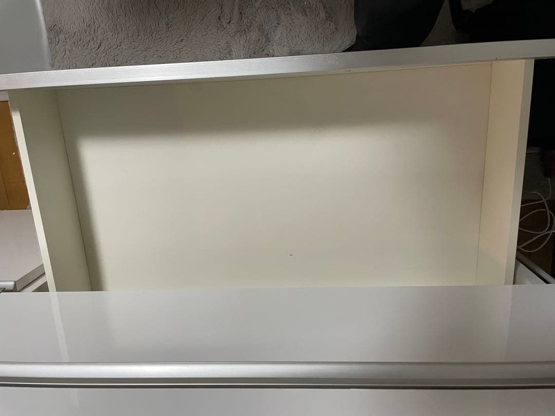 【直接受渡希望】ニトリ　ホワイト 食器棚 引き出し式 ガラス扉付き