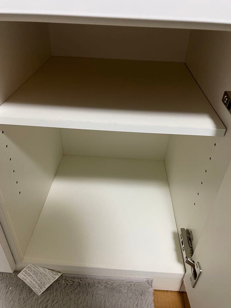 【直接受渡希望】ニトリ　ホワイト 食器棚 引き出し式 ガラス扉付き