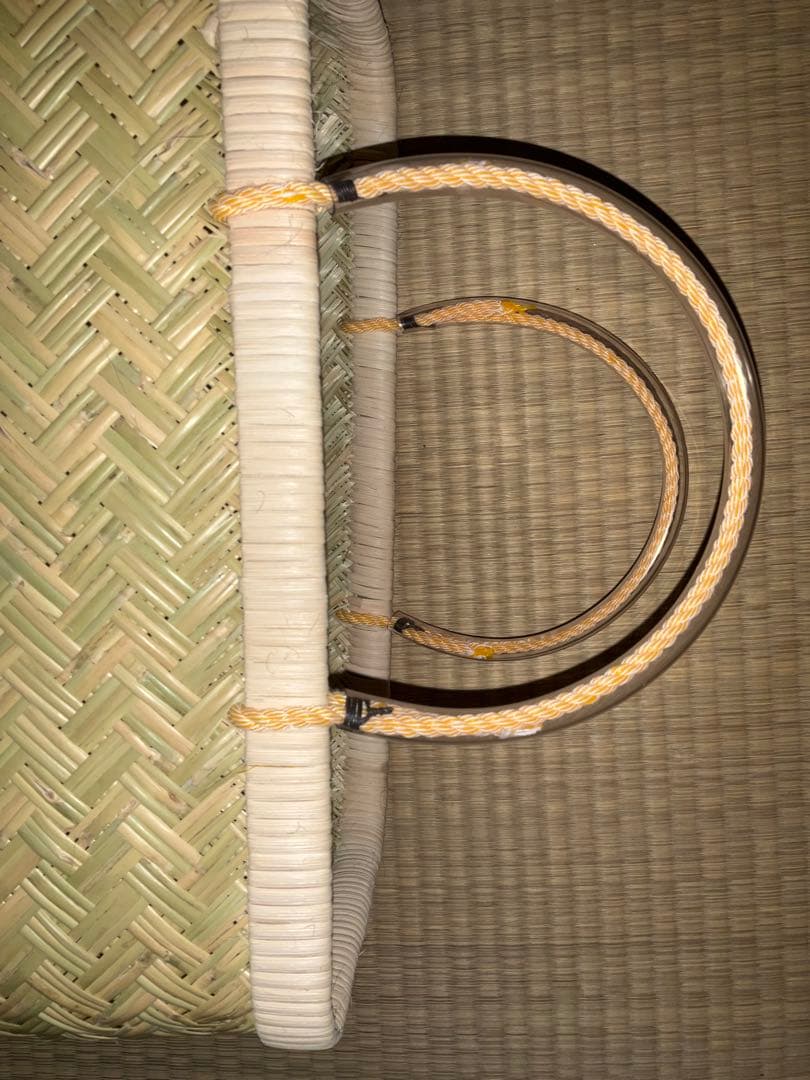 鳥越竹細工 市場かご 手持ちの所がビニール　特大サイズ　●貴重●