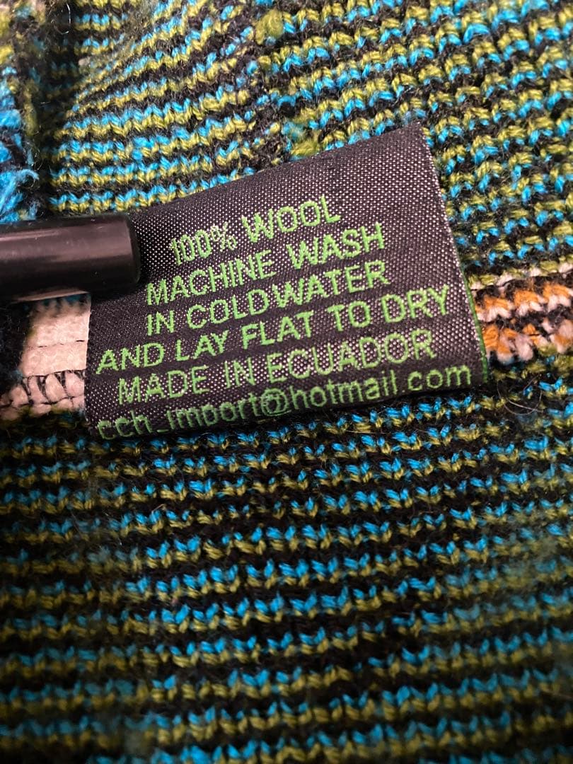 90s デッドベア　エクアドルニット　パーカー　ビンテージ　激レア　太陽　花柄