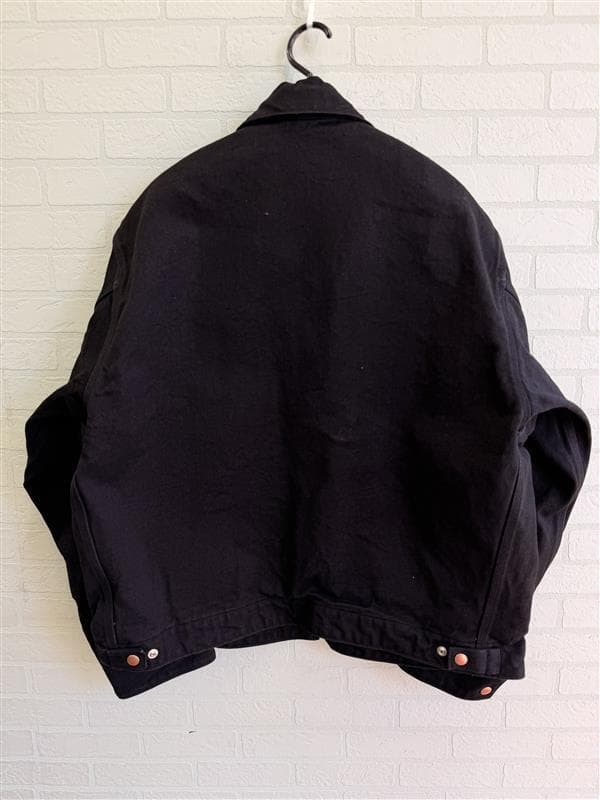 COMOLI ブラックデニム ショートジップジャケット D01-01001