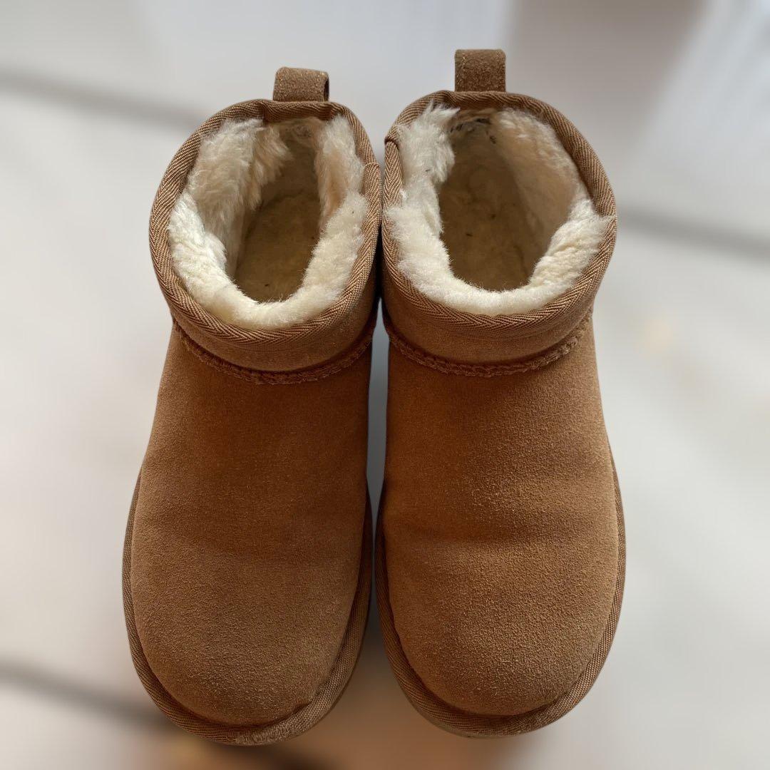 miyuu　ugg クラシックミニ　22センチ　ブラウンムートンブーツ厚底