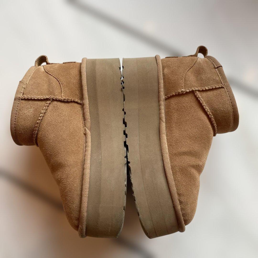 miyuu　ugg クラシックミニ　22センチ　ブラウンムートンブーツ厚底