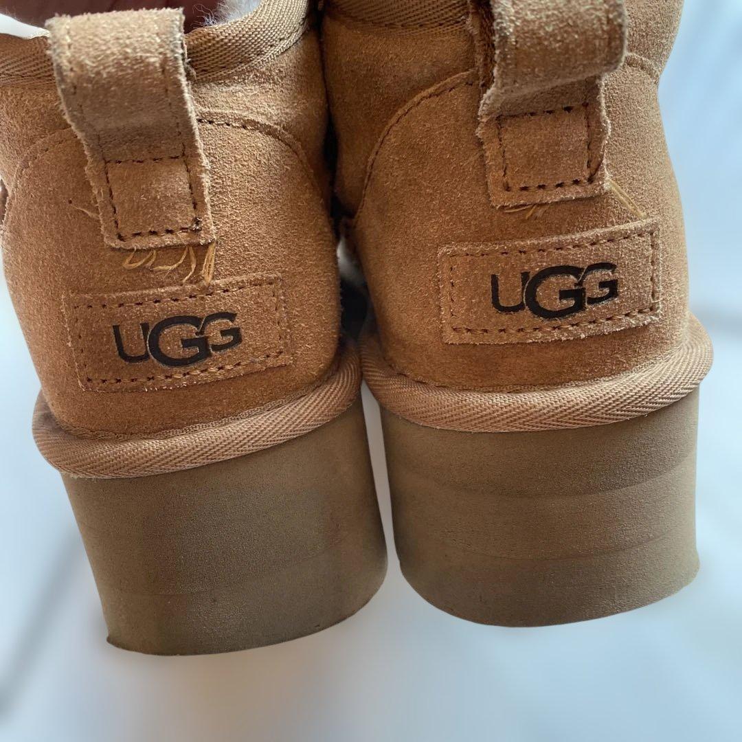 miyuu　ugg クラシックミニ　22センチ　ブラウンムートンブーツ厚底