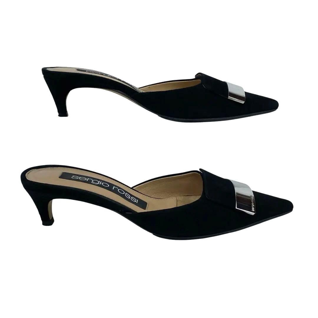 sergio rossi セルジオロッシ　sr1 ミュールサンダル　黒　23cm
