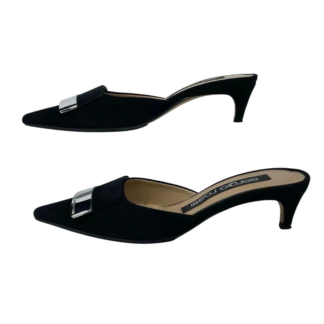 sergio rossi セルジオロッシ　sr1 ミュールサンダル　黒　23cm