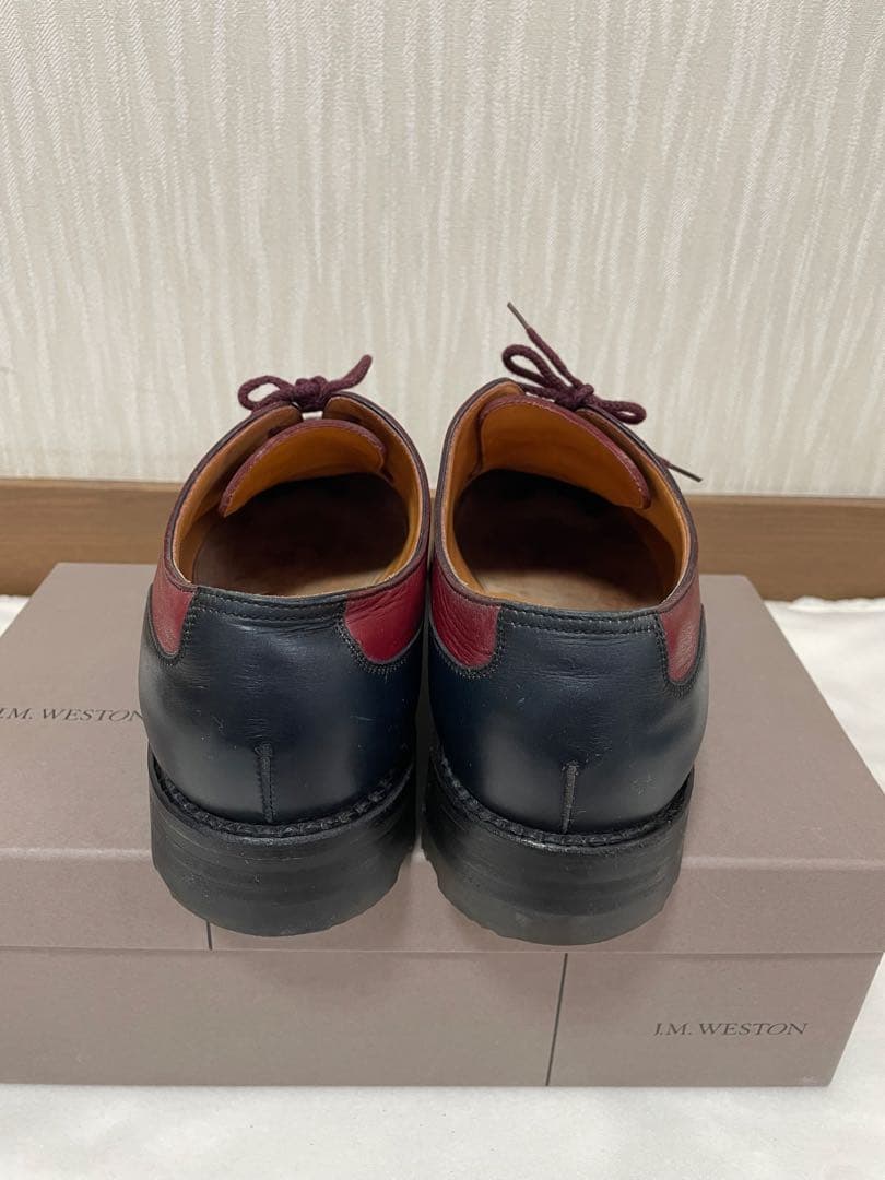 JM WESTON GOLF2トーンカラーレースアップシューズ6E 26