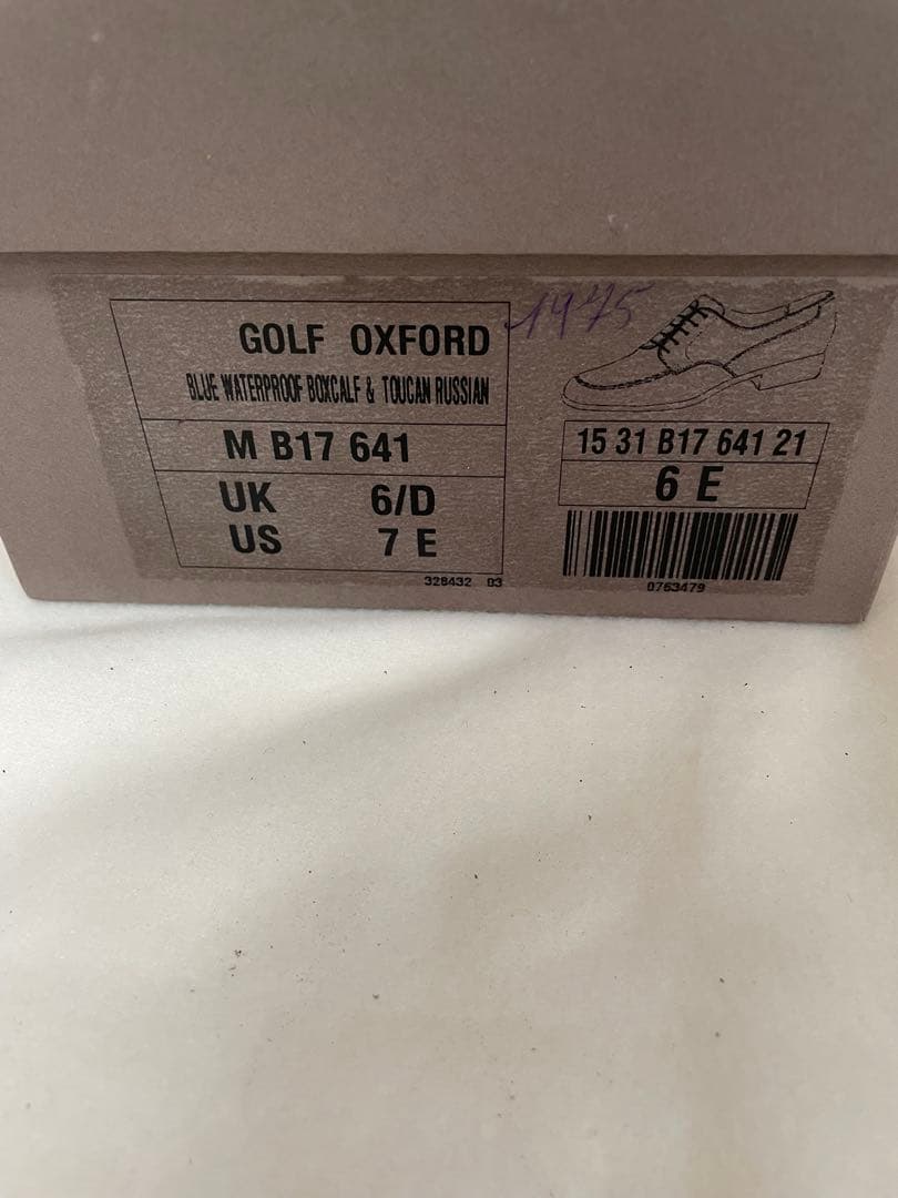 JM WESTON GOLF2トーンカラーレースアップシューズ6E 26