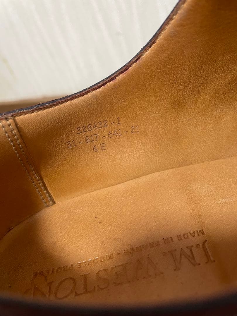 JM WESTON GOLF2トーンカラーレースアップシューズ6E 26