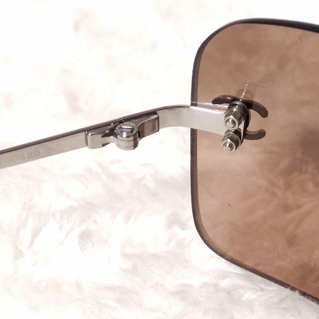 CHANEL リムレス サングラス ココマーク シルバーフレーム