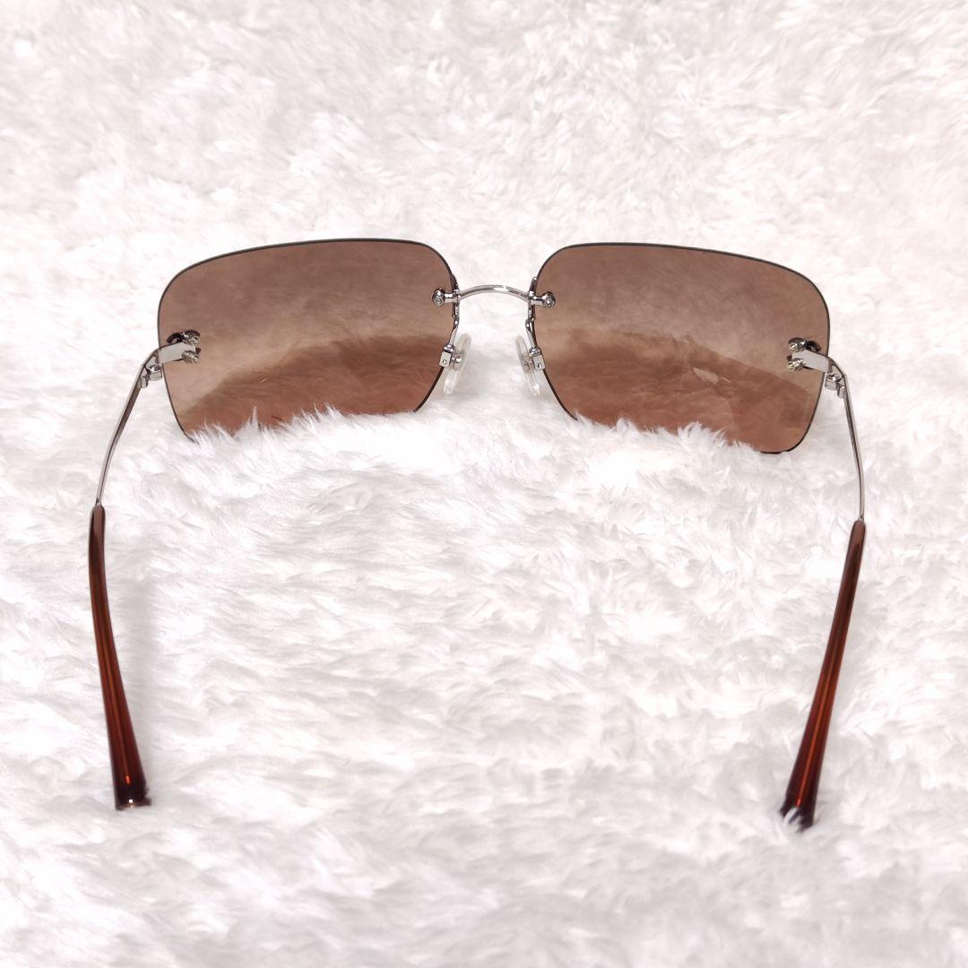 CHANEL リムレス サングラス ココマーク シルバーフレーム