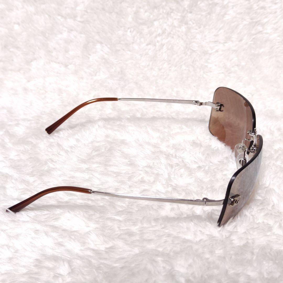CHANEL リムレス サングラス ココマーク シルバーフレーム