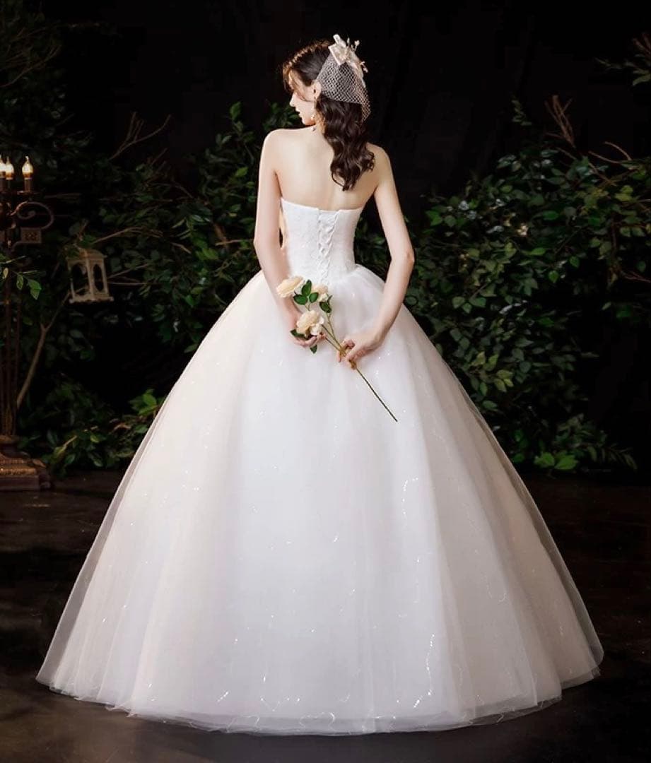 プリンセスライン✨ウェディングドレス　チューブトップ　結婚式　前撮り