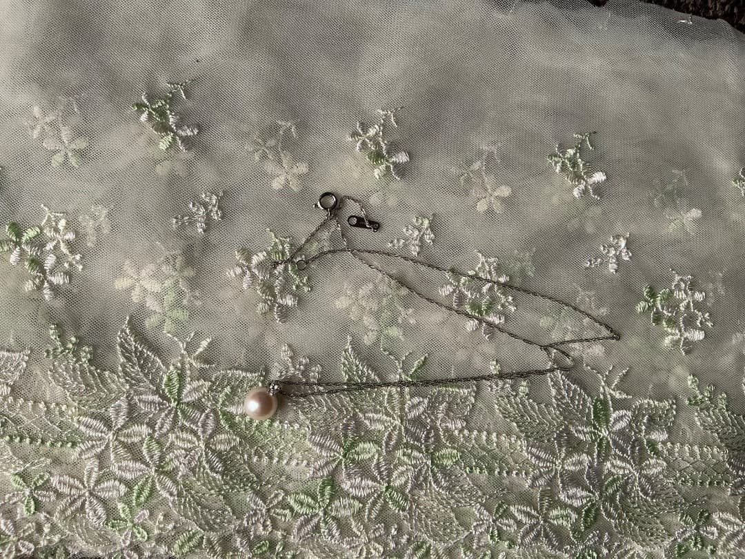 プラチナ850チェーン真珠ネックレス