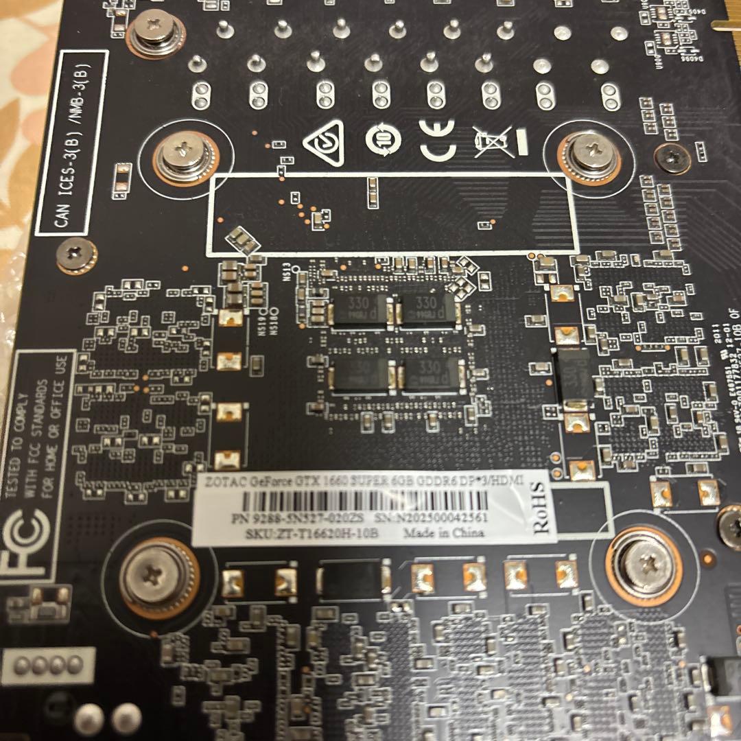 現状品　ZOTAC GeForce GTX 1660 Super 6GB
