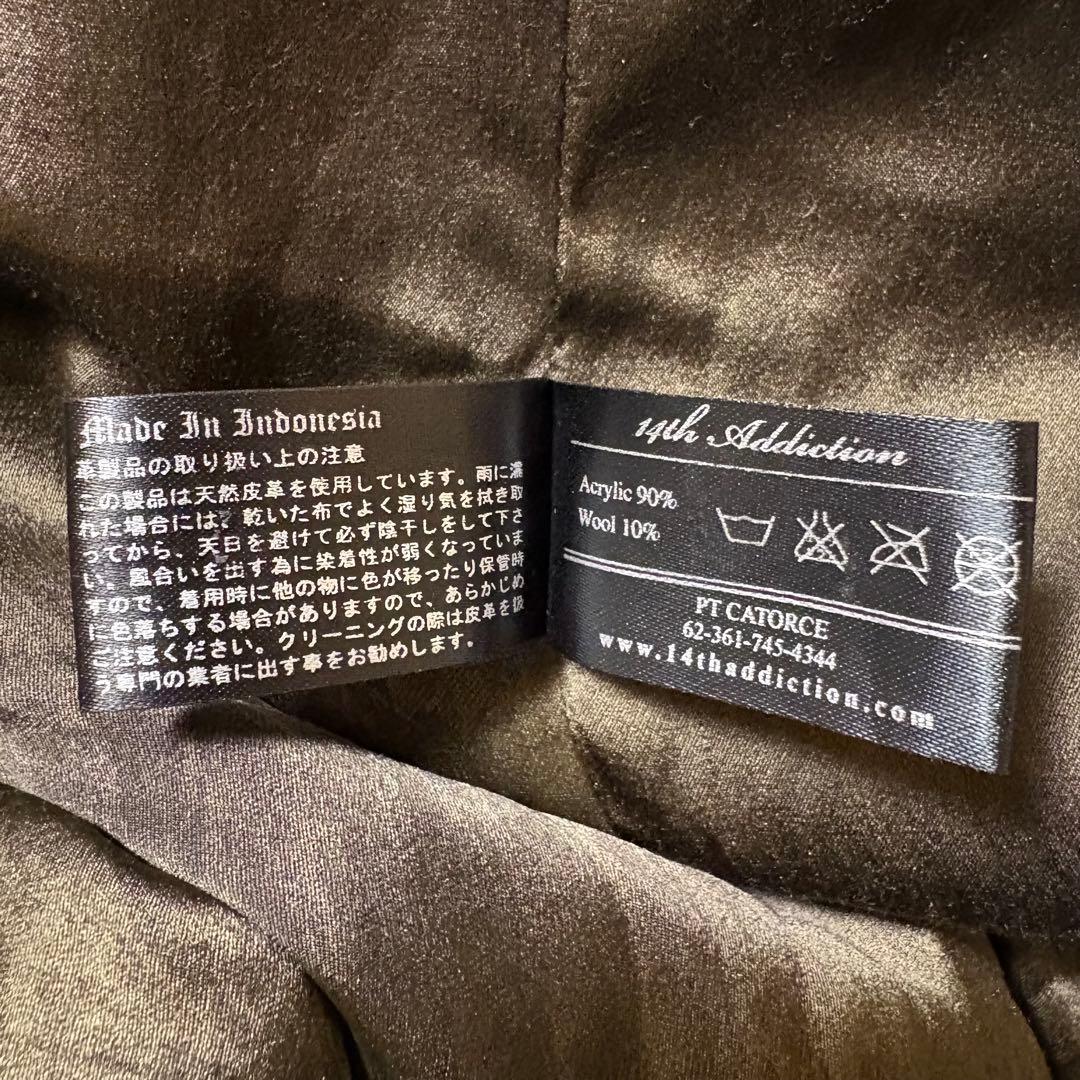 14thaddiction レザー切り替え　テーラードジャケット