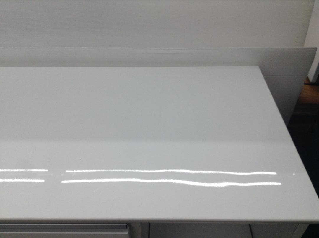 ニトリキッチンカウンター(レジューム 150QL-R WH) 清掃済み