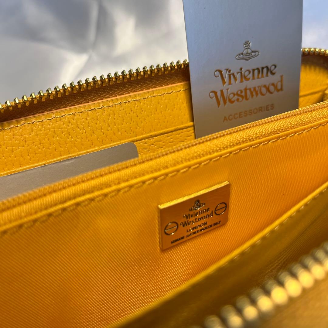 新品 Vivienne Westwood イエロー 長財布 縁起の良い黄色