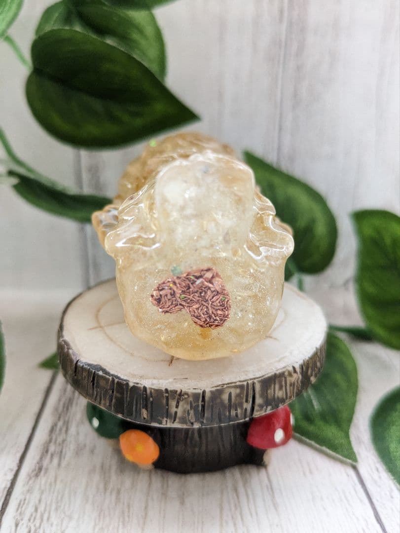 【なおりん】シトリンの天使ちゃん形オルゴナイト☆他４点