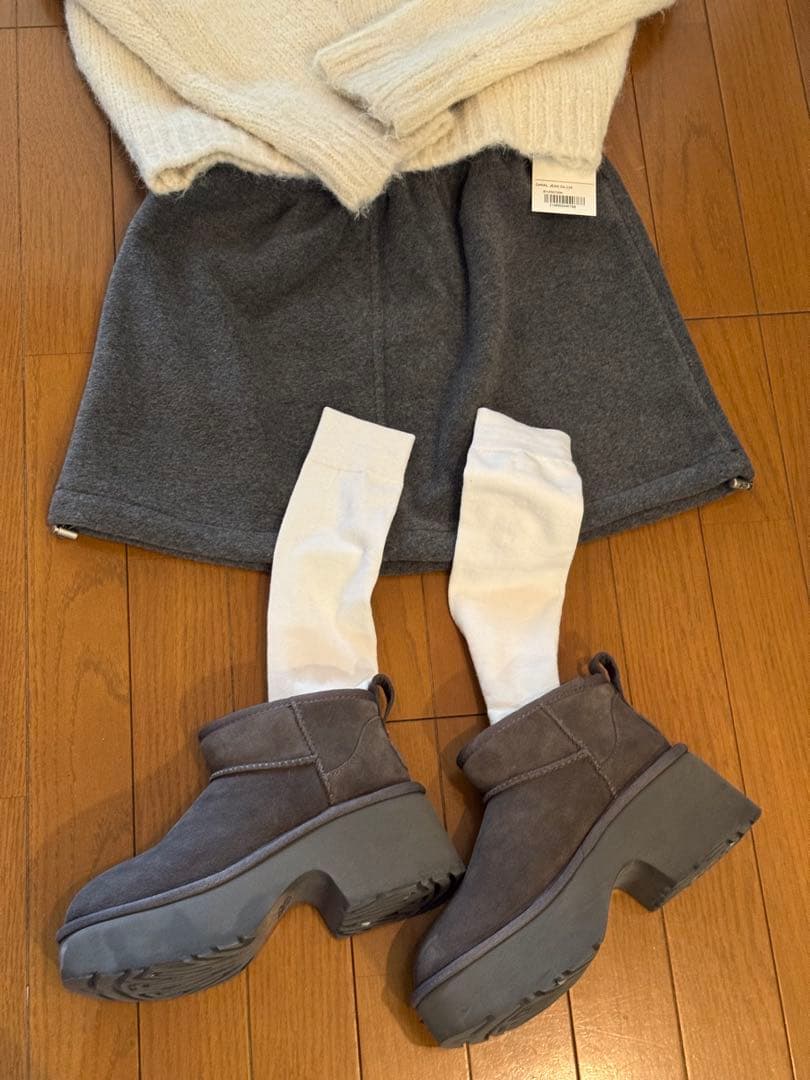 CANAL JEAN☆El marフリースミニスカート/靴下SET 新品✨