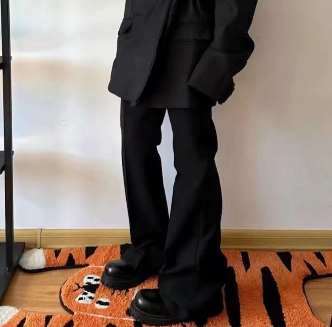 ブラック フレアパンツ スラックス