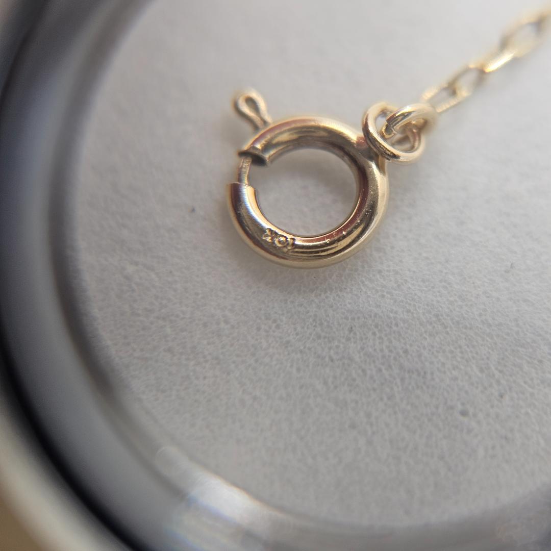 K10馬蹄リバーシブルネックレス ダイヤ0.07ct アミュレット