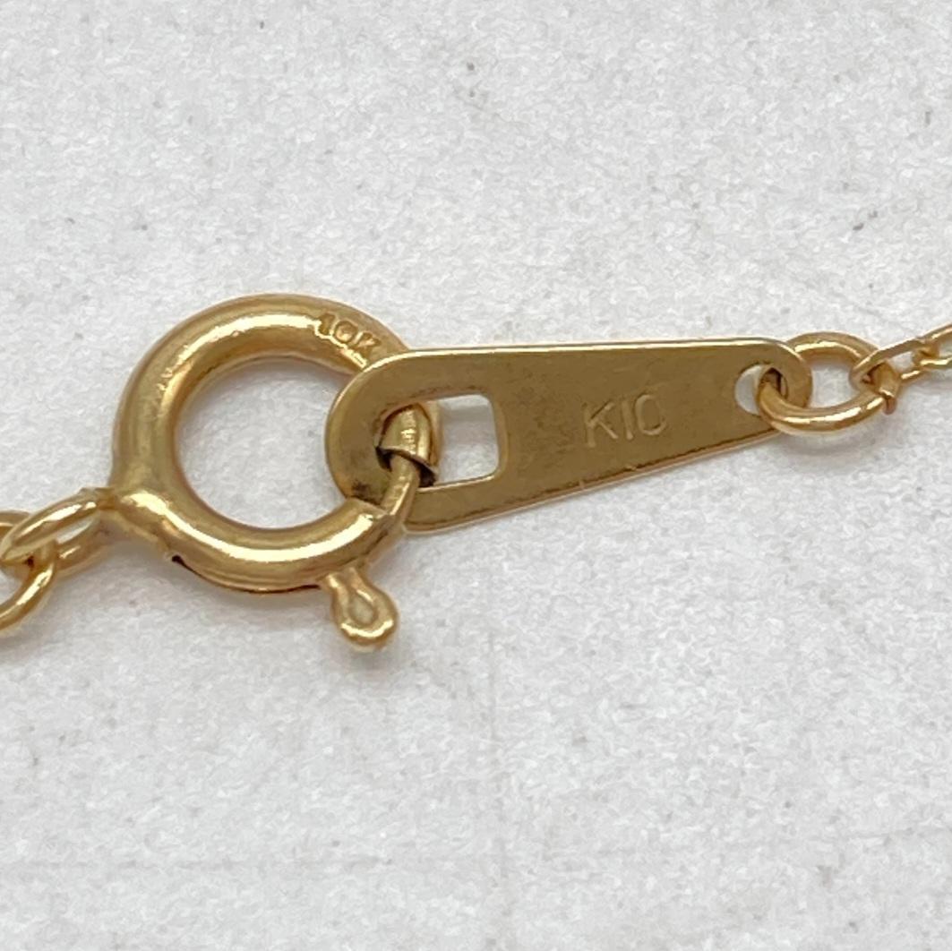 K10馬蹄リバーシブルネックレス ダイヤ0.07ct アミュレット