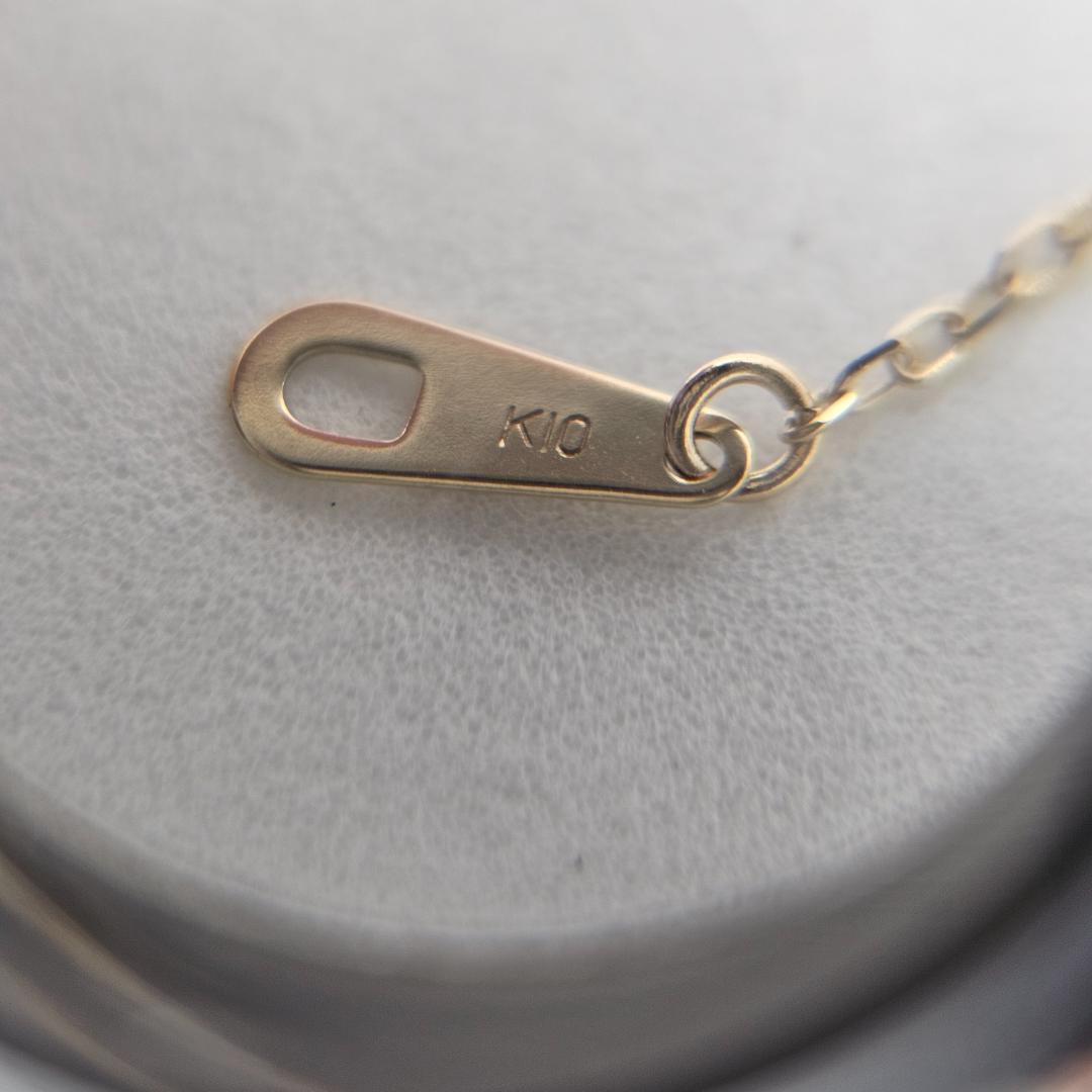 K10馬蹄リバーシブルネックレス ダイヤ0.07ct アミュレット