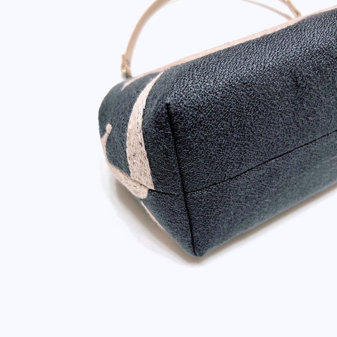 ミナペルホネン　ハンドメイド　がま口　go! バッグ マチ広め　短ストラップ付