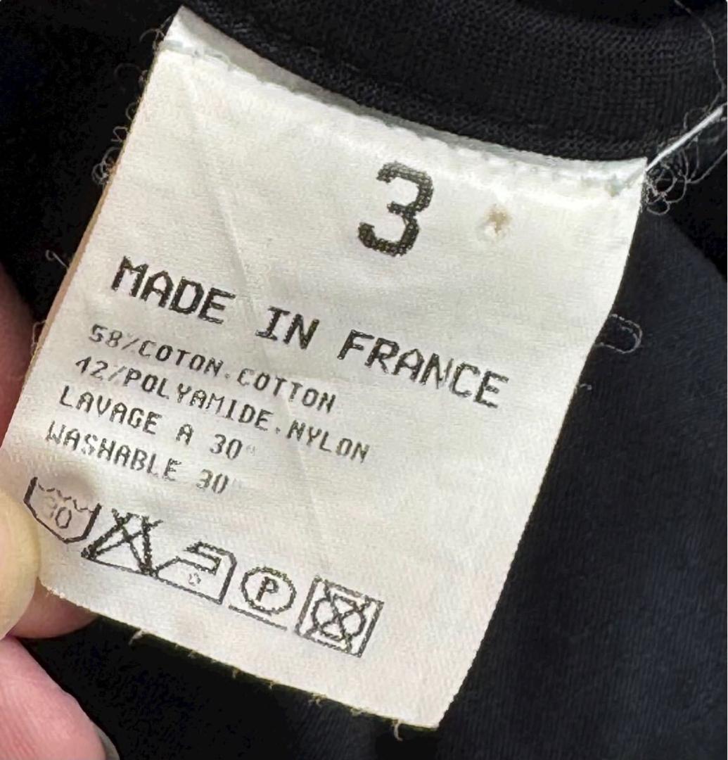 フランス製 agnes b アニエス ベー 裏起毛 モッズコート ブラック 3