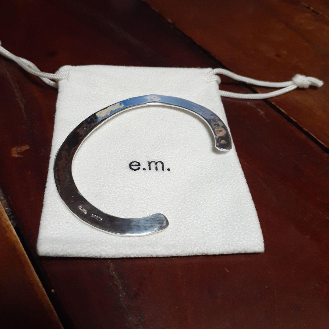 【美品】e.m. シルバーバングル　ab13