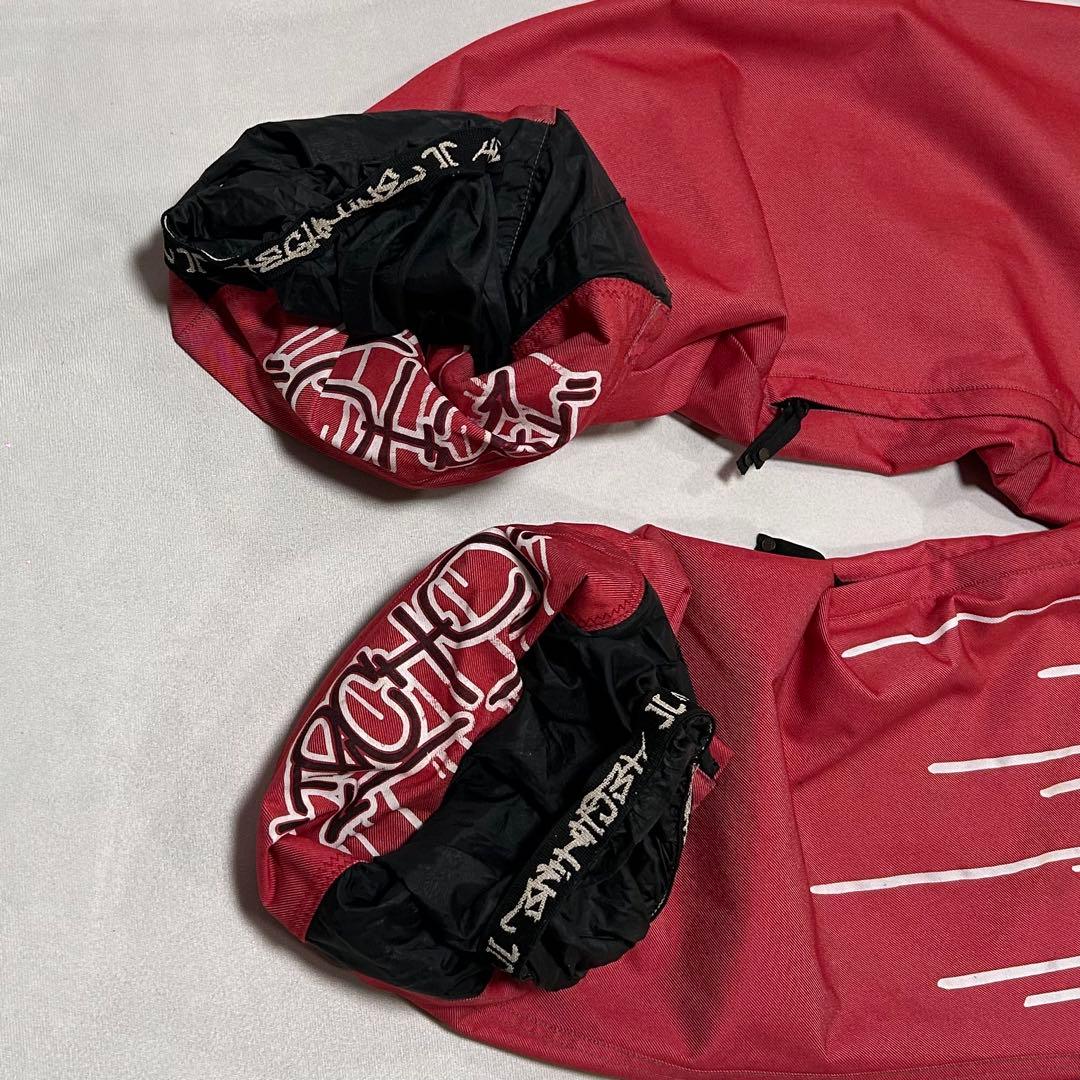 90s TECHNINE ナイロン シャイニーデニム バギー 刺繍 極太 光沢