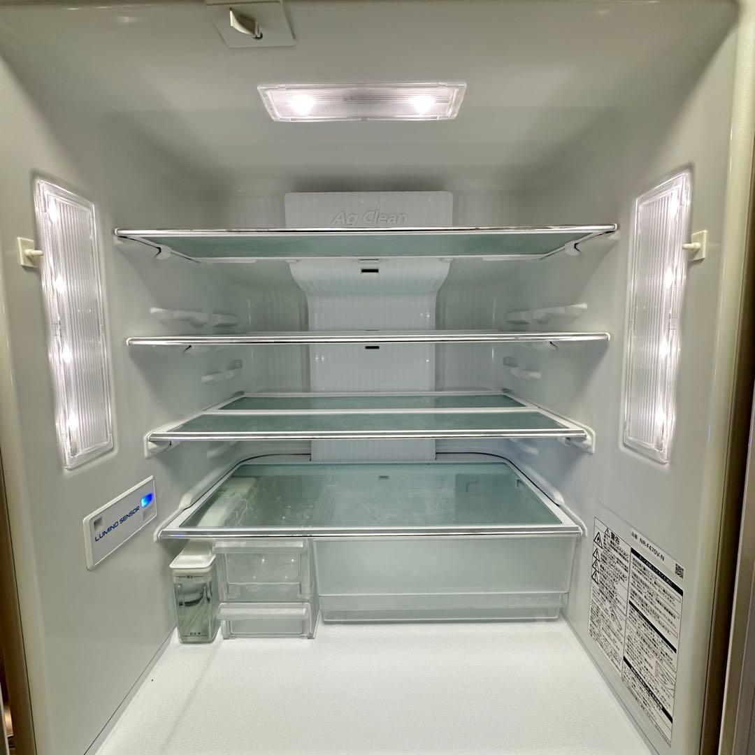 パナソニック　ノンフロン冷凍冷蔵庫　6ドア　474L　自動製氷機あり　送料無料
