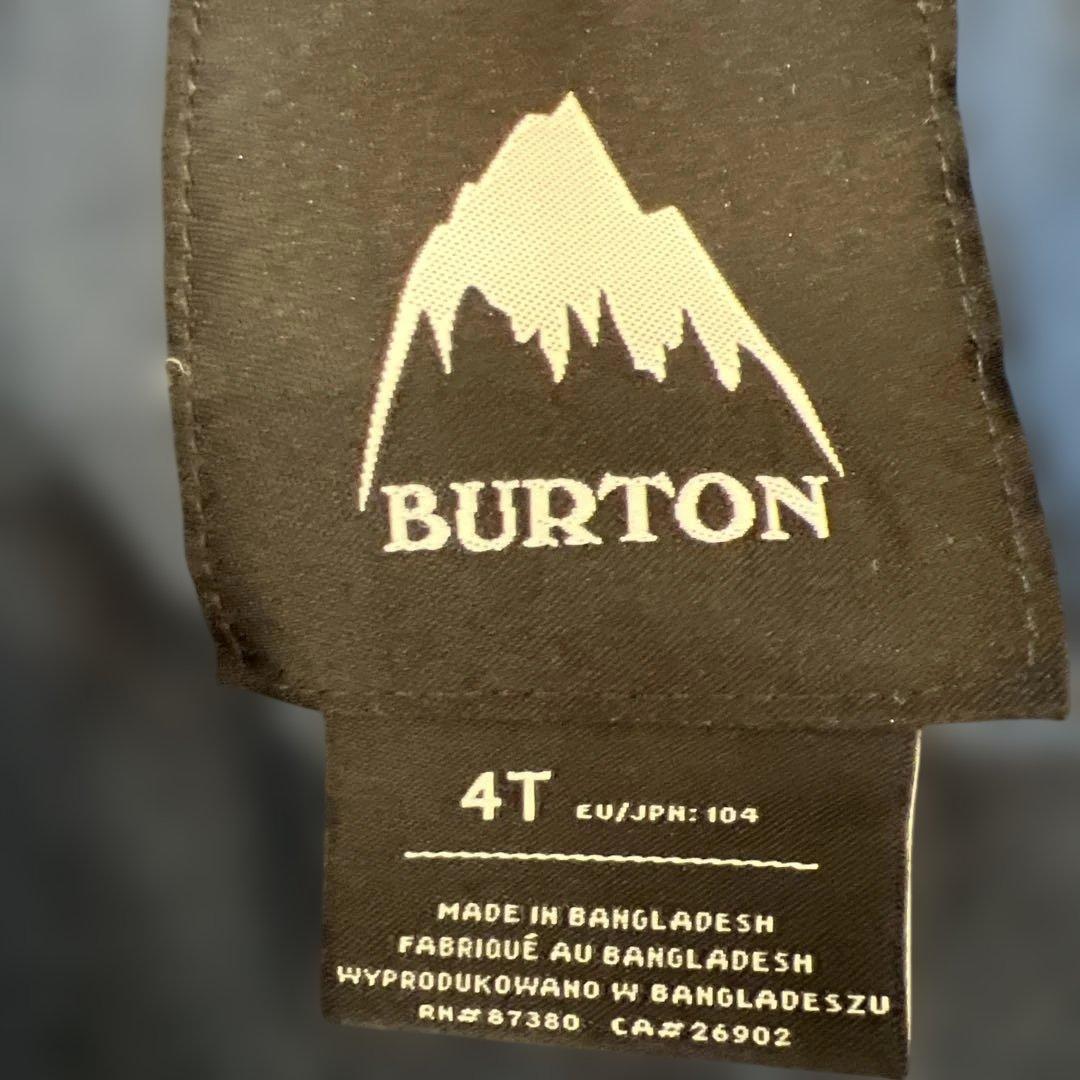 BURTON キッズスノーボードウェア 上下セット　4T 100-110cm