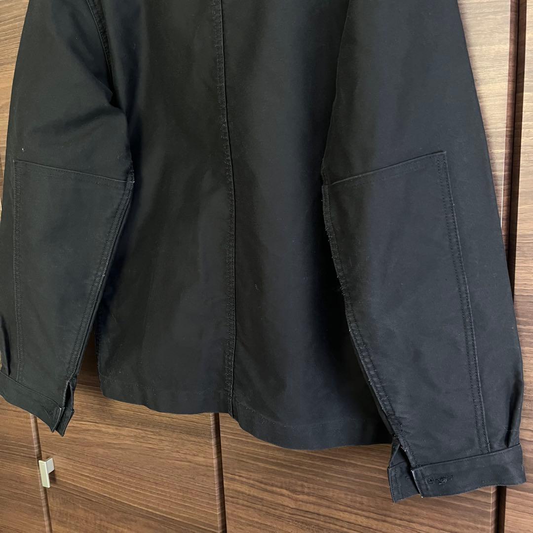 ル トラヴァイユール ガリス モールスキン フレンチワークジャケット 黒 L相当