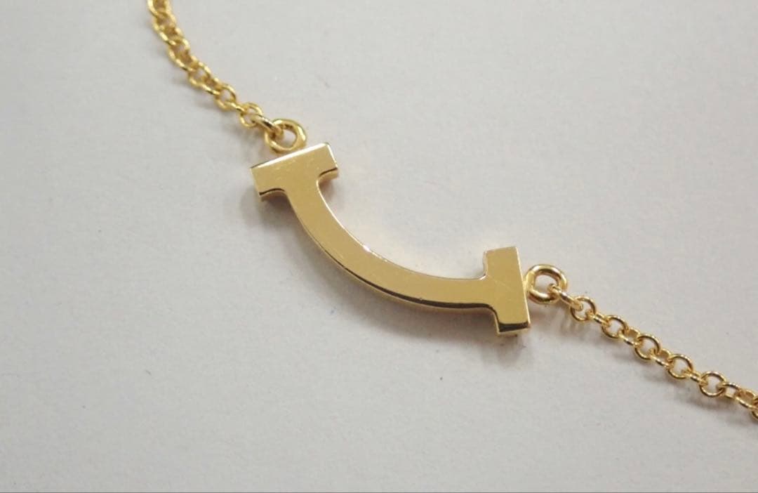 美品　ティファニー スマイルミニ ダイヤモンド k18 YG