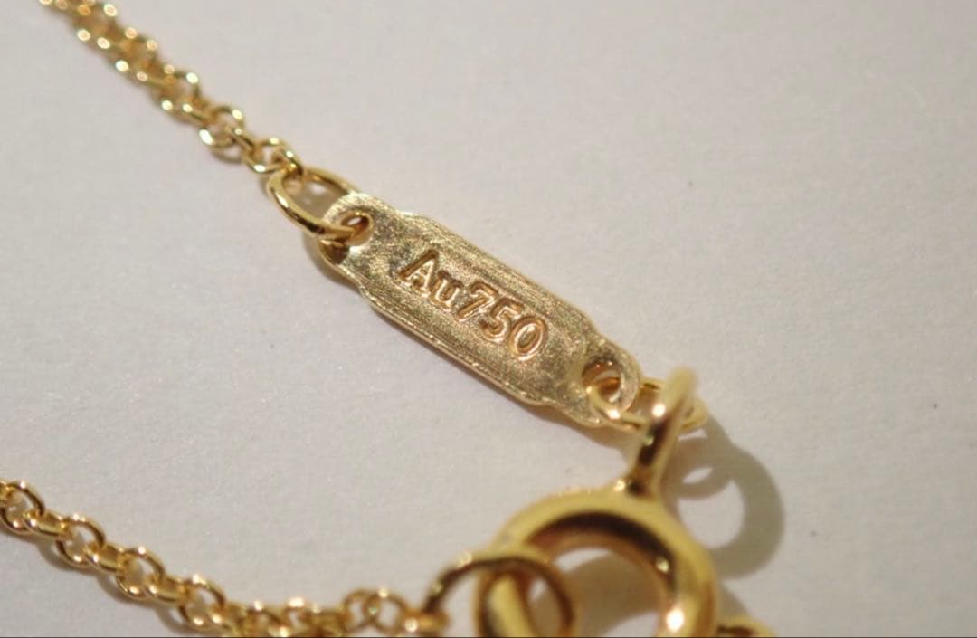 美品　ティファニー スマイルミニ ダイヤモンド k18 YG