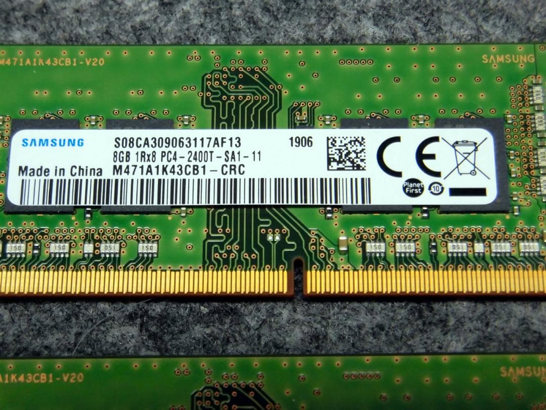 Samsung PC4 2400T 8GB メモリ 2枚セット