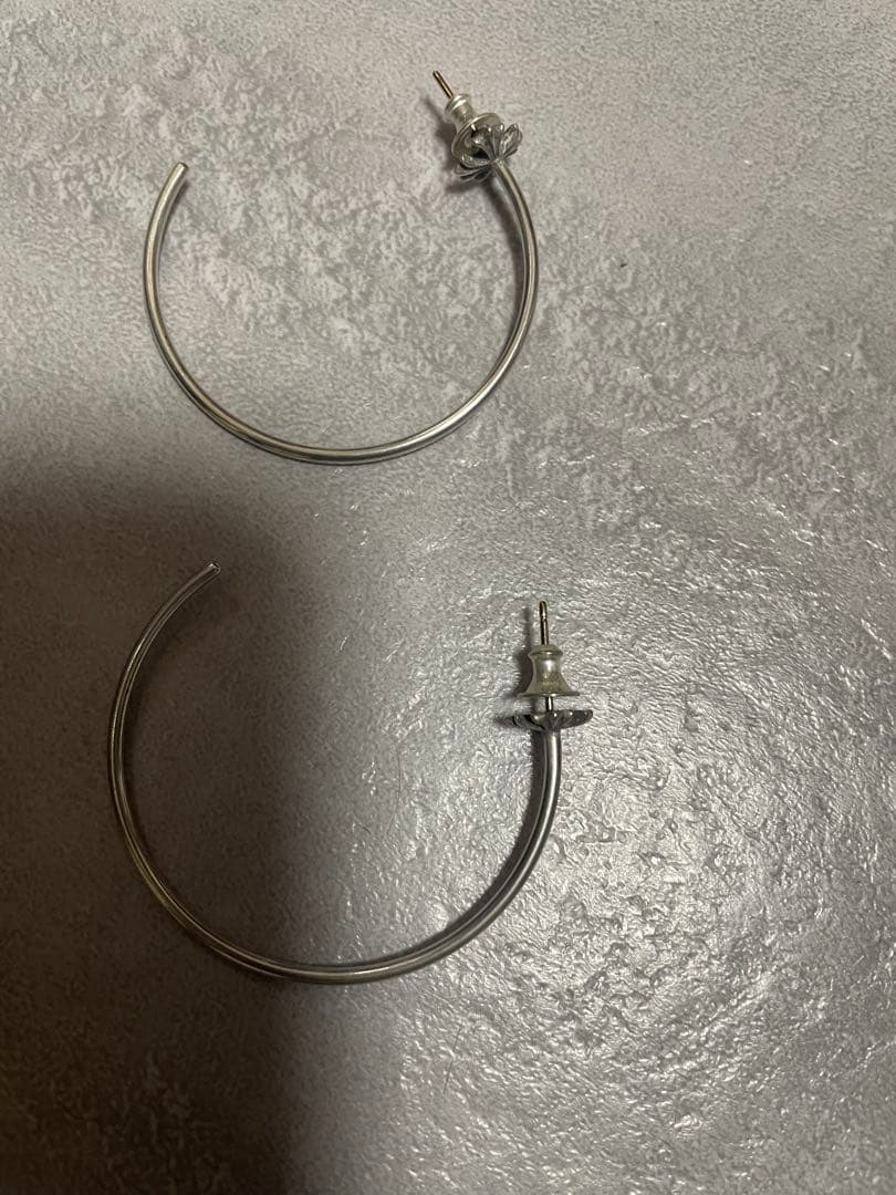 新品！クロムハーツ Chrome Hearts　 フープ ピアス シルバー
