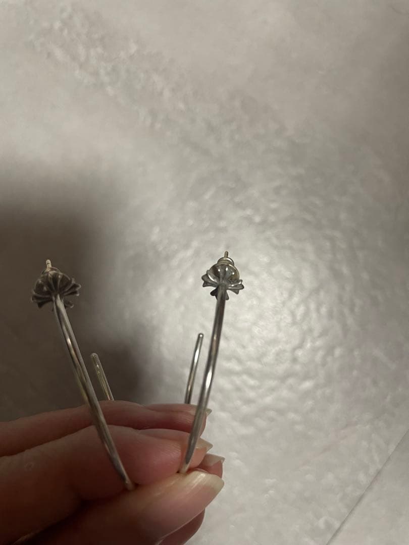 新品！クロムハーツ Chrome Hearts　 フープ ピアス シルバー