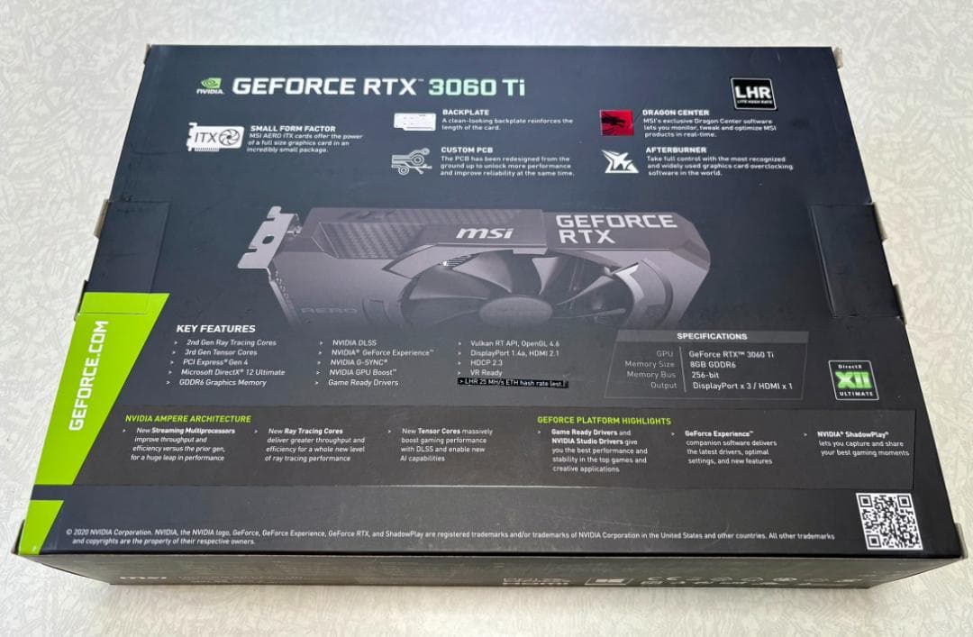 グラフィックボード・グラボ・ビデオカード MSI AERO ITX GeForce RTX 3060 Ti