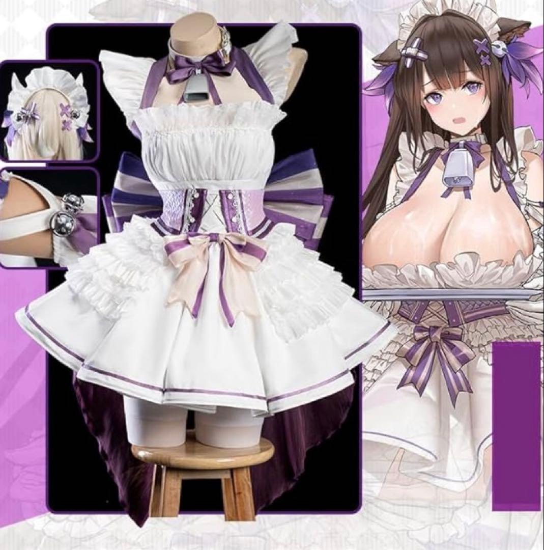Uwowo 樫野 アズールレーン　高品質 コスプレ　フルセット ウィッグ